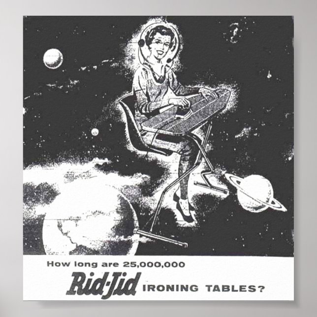 Poster - Vintage 1940  Ad ~ Rid-Jid Ironing Table (Front)