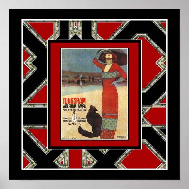 Poster Vintage Advertisements Tungsram Light Bulbs (Front)