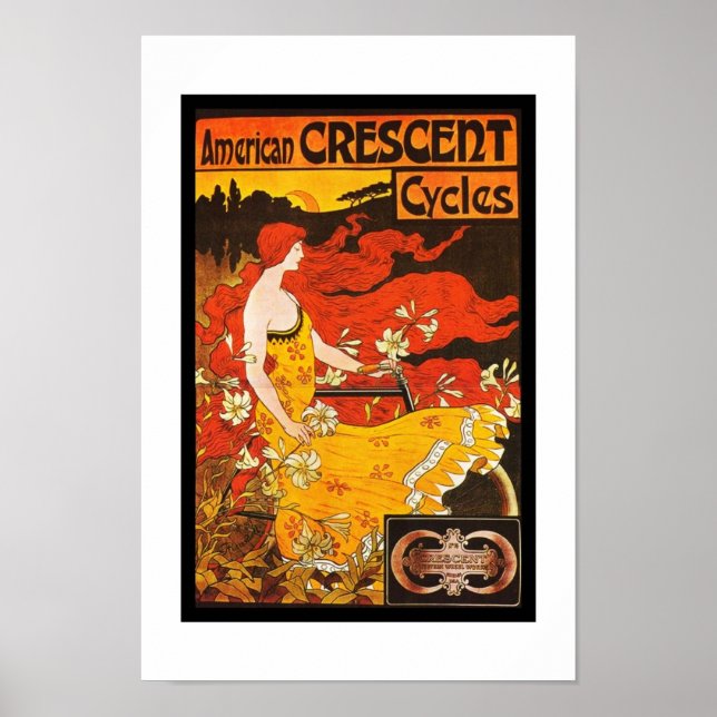 Poster Vintage American Crescent Cycles (Front)