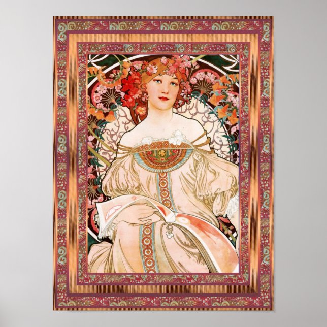 Poster Vintage Art Alfons Mucha F Champenois (Front)