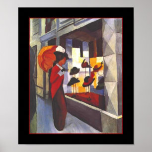 Poster Vintage Art August Macke Hat Store