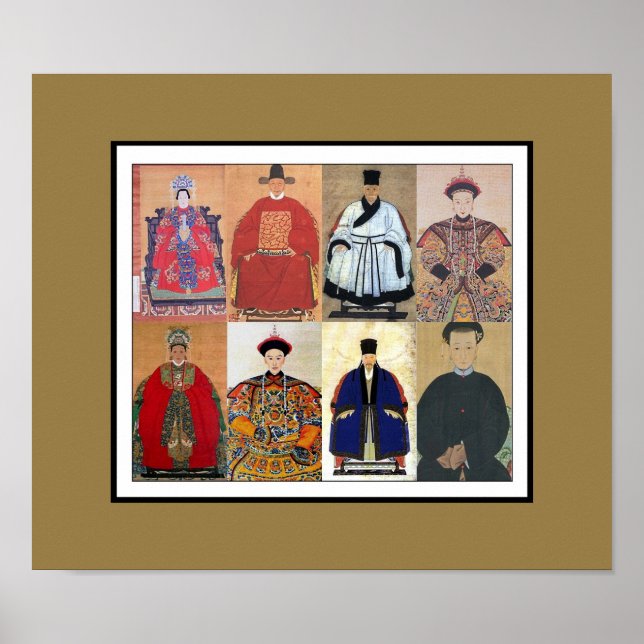 Poster Vintage Art Chinese Nobility Collage (Front)