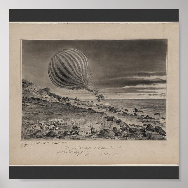 Poster-Vintage Art-Hot Air Balloons 9 Poster (Front)