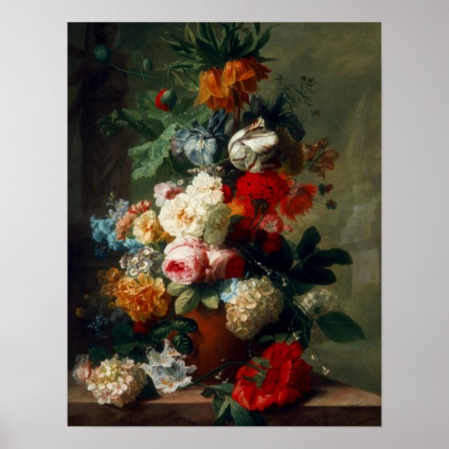 Poster Vintage Art Still Life Flowers (Front)