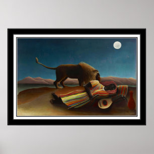 Poster Vintage Art The Sleeping Gypsy 1897