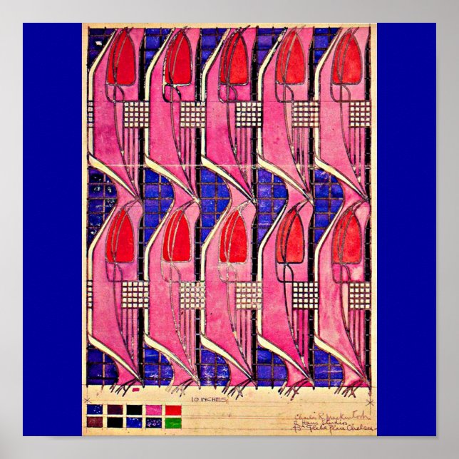 Poster-Vintage-Charles Rennie Mackintosh 14 Poster (Front)