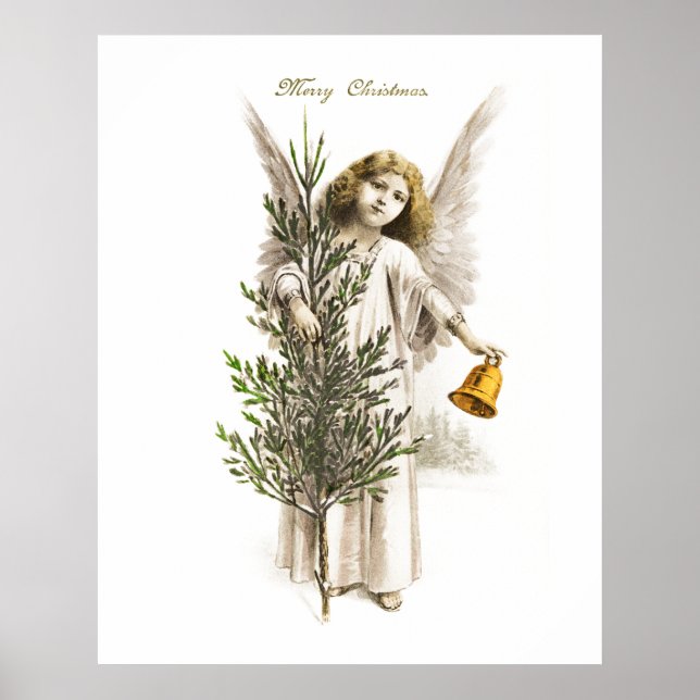 POSTER : VINTAGE CHRISTMAS ANGEL (Front)