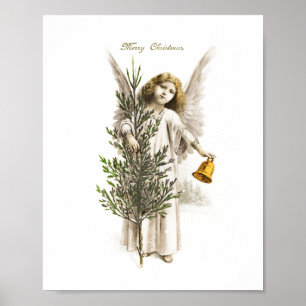 POSTER : VINTAGE CHRISTMAS ANGEL