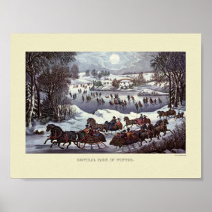 POSTER : VINTAGE CHRISTMAS : Central Park New York