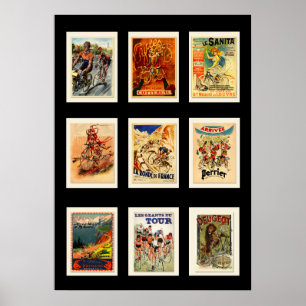 Poster Vintage Cycling Postcards Collection 6