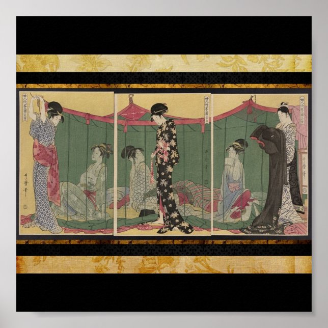 Poster-Vintage Japanese Art-Utamaro Kitagawa Poster (Front)