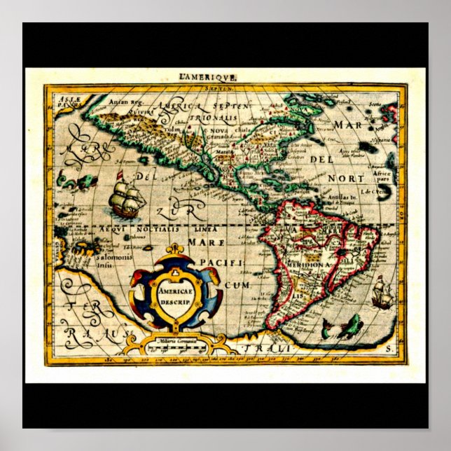 Poster-Vintage Maps-Jodocuments Hondius 31 Poster (Front)