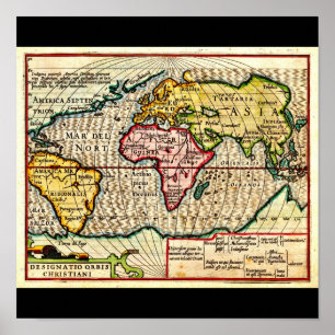 Poster-Vintage Maps-Jodocus Hondius 6 Poster