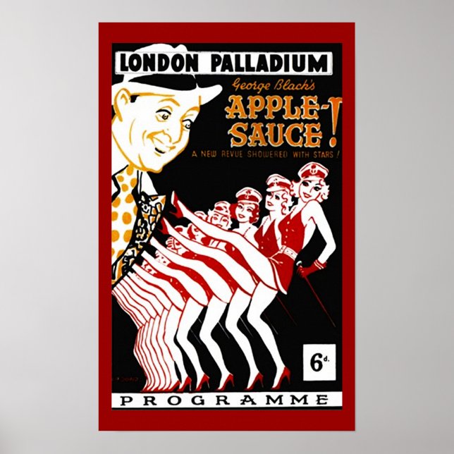 POSTER VINTAGE POP ART 1940'S PALLADIUM APPLESAUCE (Front)