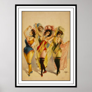 Poster Vintage Theater Dancing Girls 2