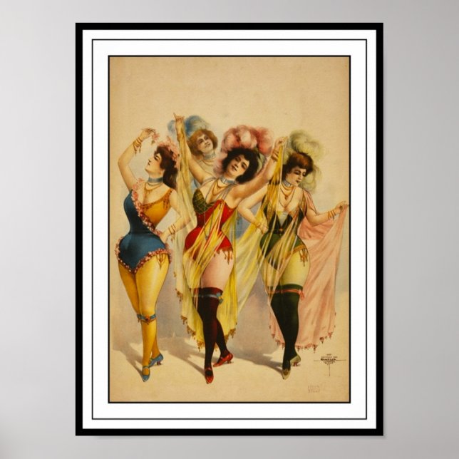 Poster Vintage Theater Dancing Girls 2 (Front)