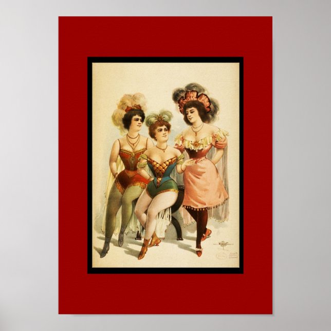Poster Vintage Theatre Three Women (Front)
