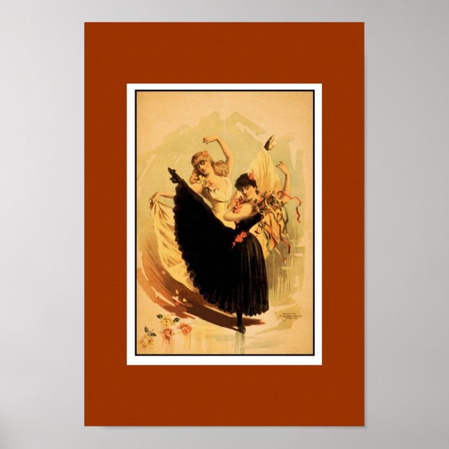 Poster Vintage Theatre Two Dancers (Front)