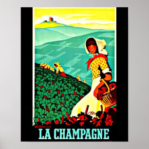 Poster-Vintage Travel Art-Champagne Poster