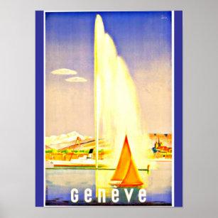 Geneva Travel Posters Prints Zazzle Uk