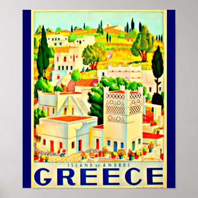 Poster-Vintage Travel Art-Greece 6 Poster (Front)
