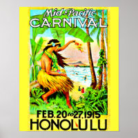 Poster-Vintage Travel Art-Honolulu