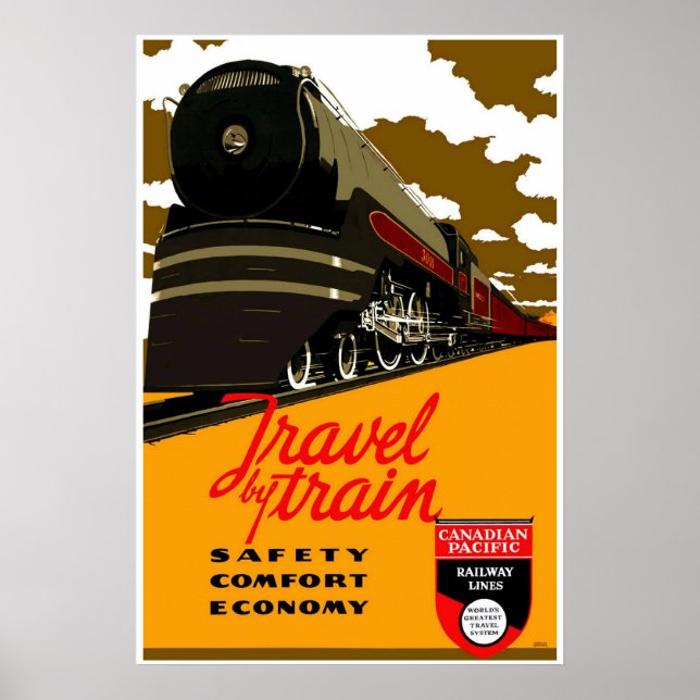 Poster Vintage Travel By Train Canada 2 (Front)