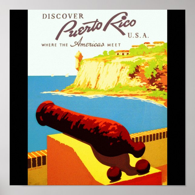 Poster-Vintage Travel-Puerto Rico Poster (Front)