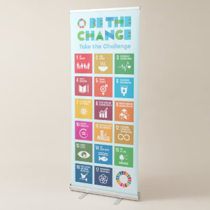 Poster Wall Art Be The Change Colourful Global Goa Retractable Banner