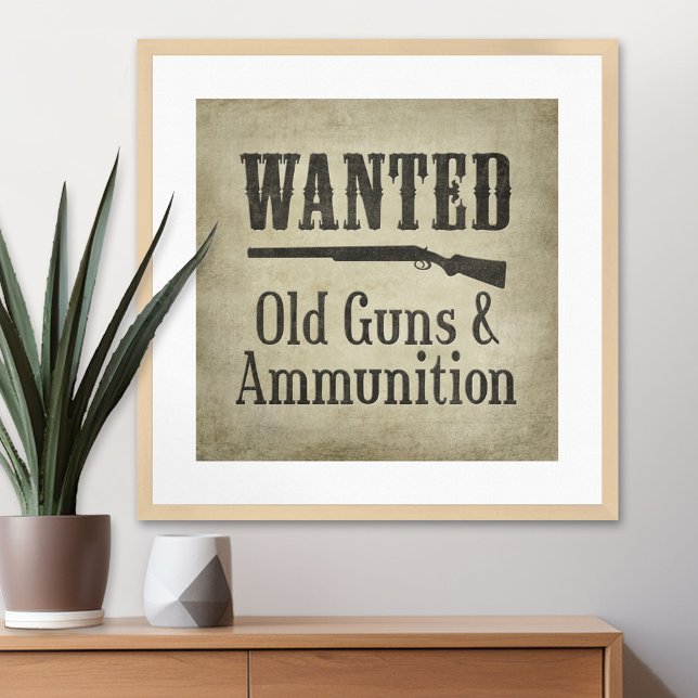 Poster: Wanted - Old Guns & Ammunition Poster (Creator Uploaded)
