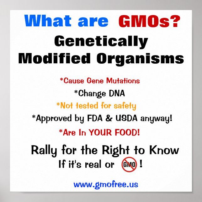 Poster - What Are GMOs? (Front)
