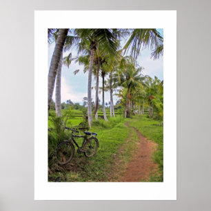 Poster white (18" x 24") Ubud Bike Bali