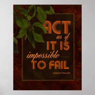 Poster with African Proverb