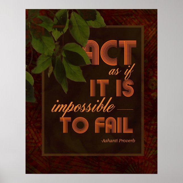 Poster with African Proverb (Front)