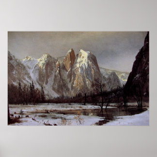 Poster With Albert Bierstadt Painting
