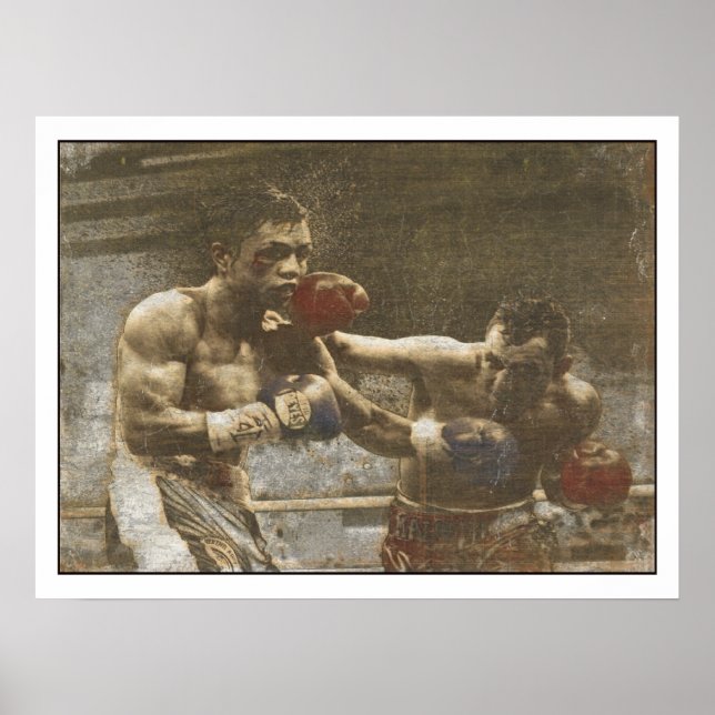 Poster with Boxing Scene from the Ringside (Front)