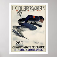 Poster with Cool Ski Poster from France