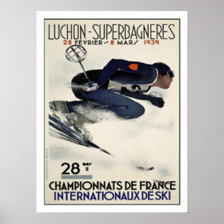 Poster with Cool Ski Poster from France