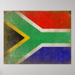 Poster with Flag from South Africa