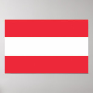 Poster with Flag of Austria