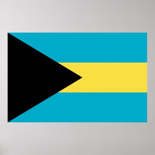 Poster with Flag of Bahamas (Front)
