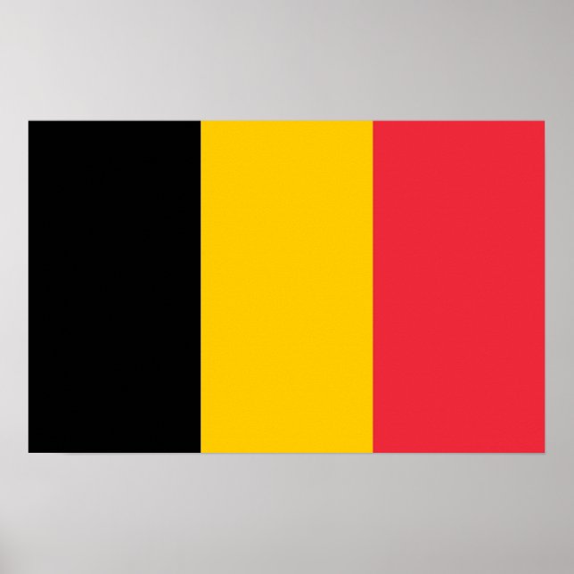 Poster with Flag of Belgium (Front)