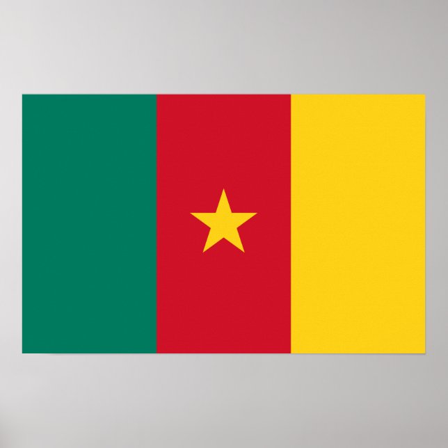 Poster with Flag of Cameroon (Front)