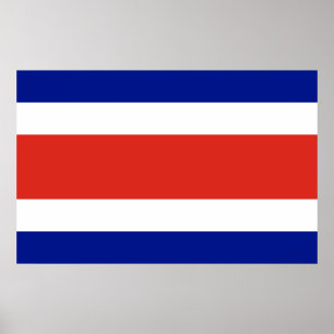 Poster with Flag of Costa Rica