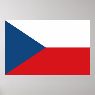 Poster with Flag of Czechia