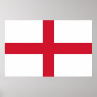 Poster with Flag of England