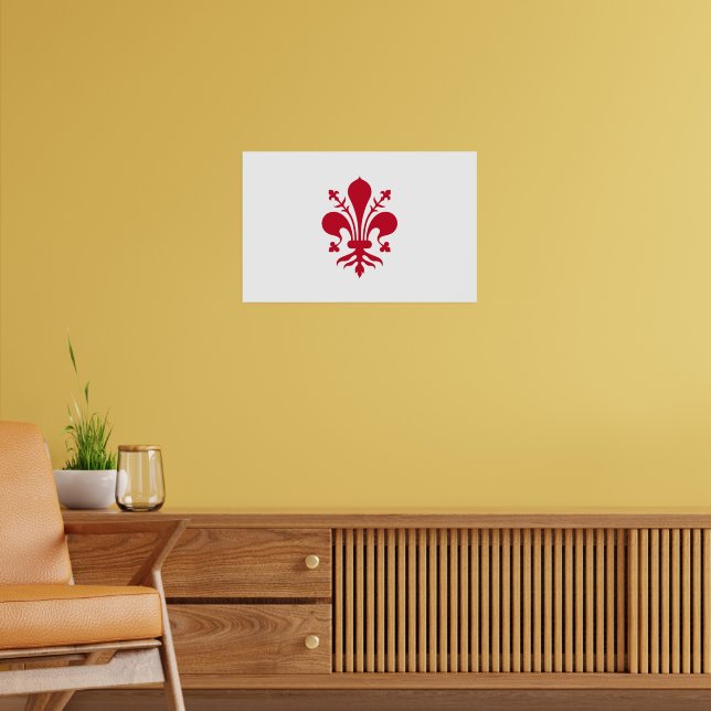 Poster with Flag of Florence, Tuscany (Living Room 2)