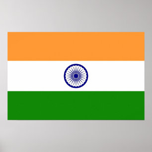 Poster with Flag of India