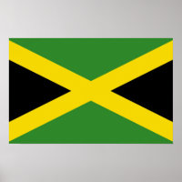 Poster with Flag of Jamaica