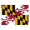 Poster with Flag of Maryland, U.S.A.